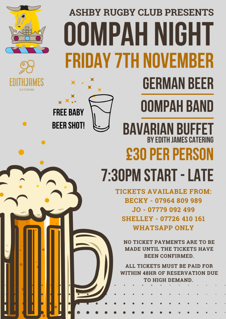 Ashby RFC Oompah Night Ashby RFC Oompah Night