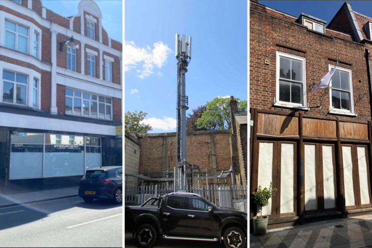 Plans for an upgraded 5G mast, a new restaurant and more have been submitted in Twickenham this month (credit: Stirling Shaw, planning application & Zoopla). Plans for an upgraded 5G mast, a new restaurant and more have been submitted in Twickenham this month (credit: Stirling Shaw, planning application & Zoopla).