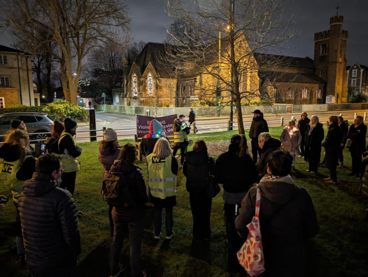 A monthly vigil on Twickenham Green pays tribute to women killed by male violence and calls for action to end gender-based abuse (credit: Image supplied). A monthly vigil on Twickenham Green pays tribute to women killed by male violence and calls for action to end gender-based abuse (credit: Image supplied).