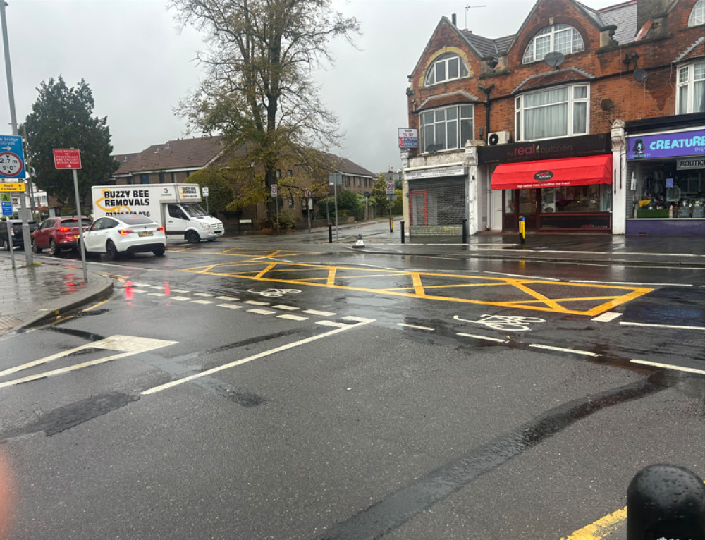 The yellow box junction is on Kingston Road (Credit: Tilly O'Brien) The yellow box junction is on Kingston Road (Credit: Tilly O'Brien)