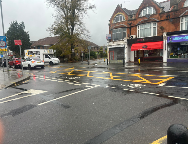 The yellow box junction is on Kingston Road (Credit: Tilly O'Brien) The yellow box junction is on Kingston Road (Credit: Tilly O'Brien)