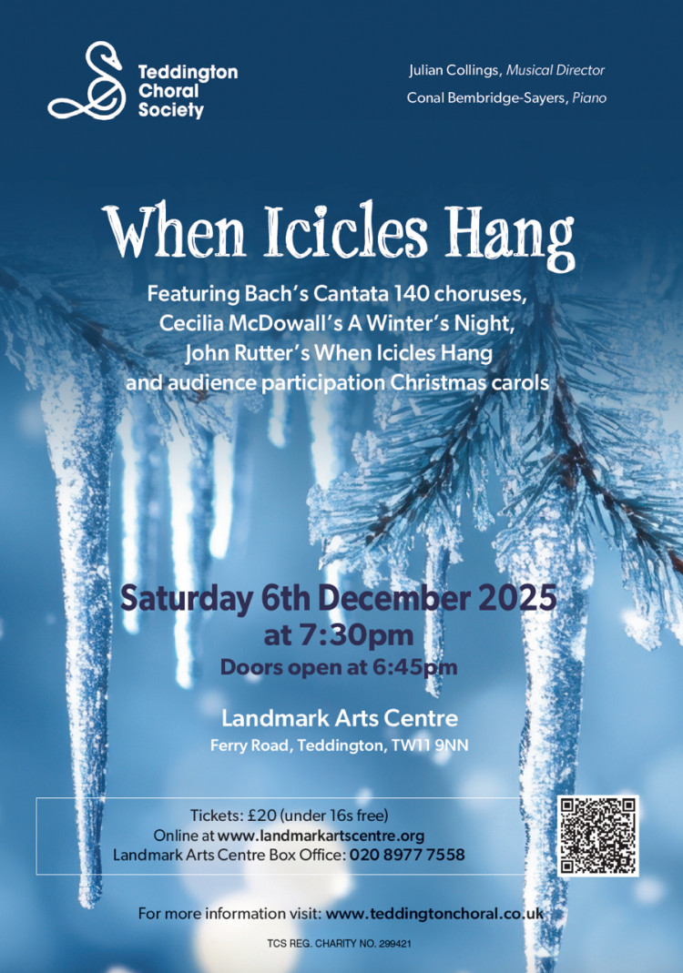 Teddington Choral Society concert:  "When Icicles Hang"
