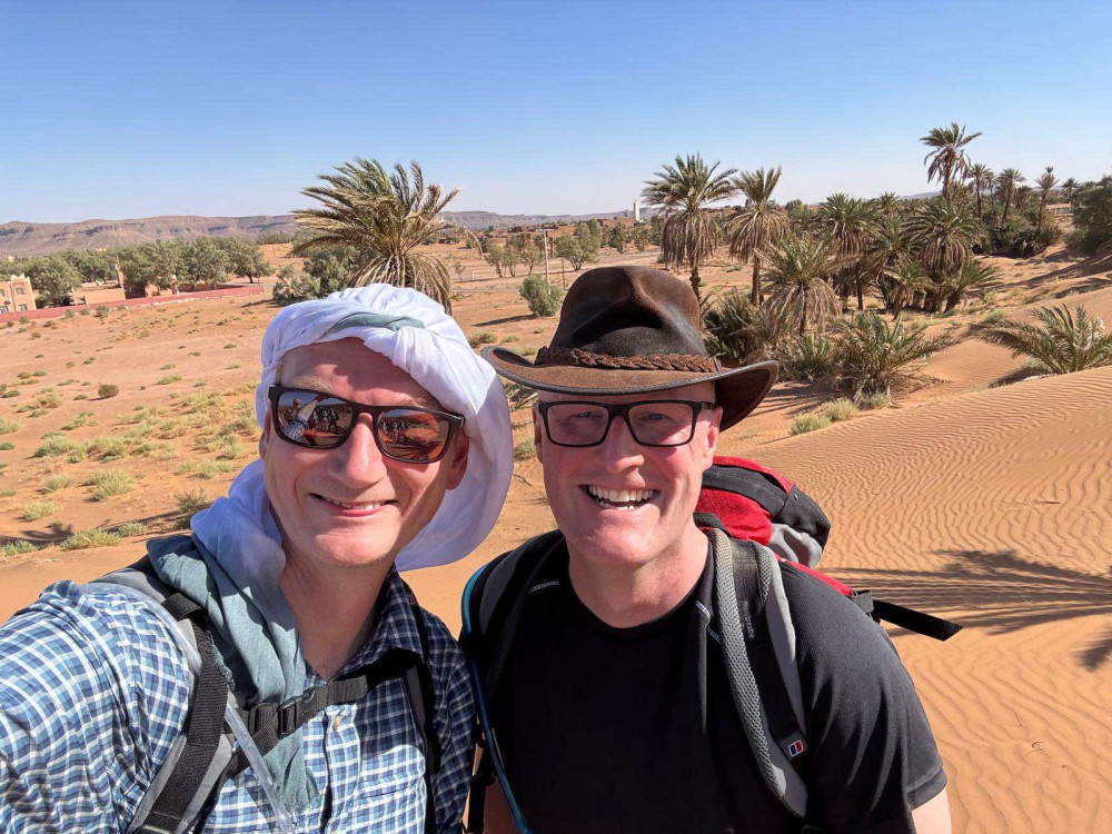 Alex Sturge and Mark Cook are now back from their fundraising trek. (Photo: Mark Cook) Alex Sturge and Mark Cook are now back from their fundraising trek. (Photo: Mark Cook)
