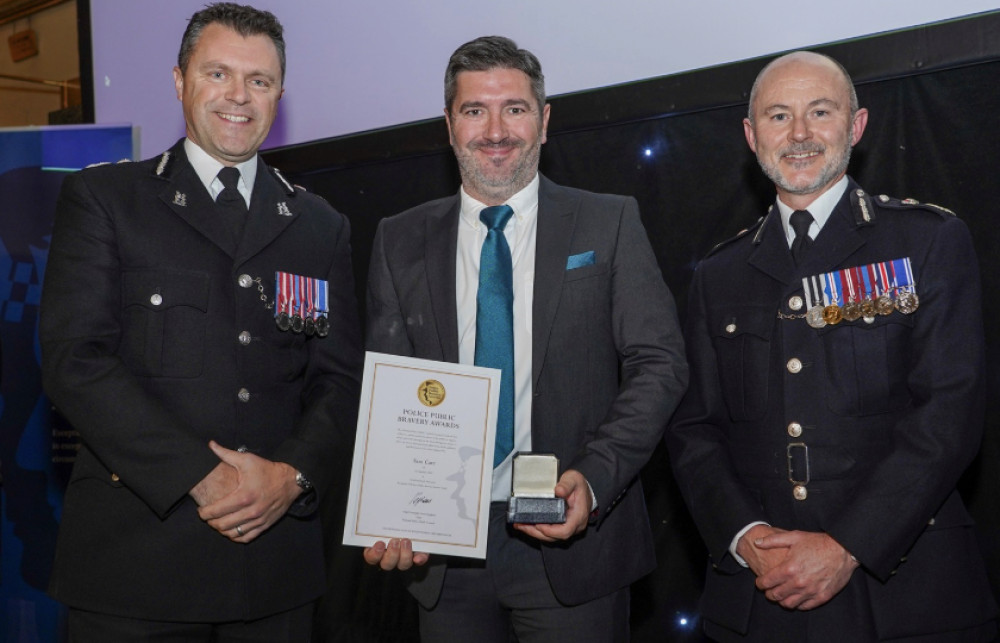 Sam Carr was one of the gold medal winners recognised at the prestigious awards (image via Warwickshire Police)  Sam Carr was one of the gold medal winners recognised at the prestigious awards (image via Warwickshire Police)