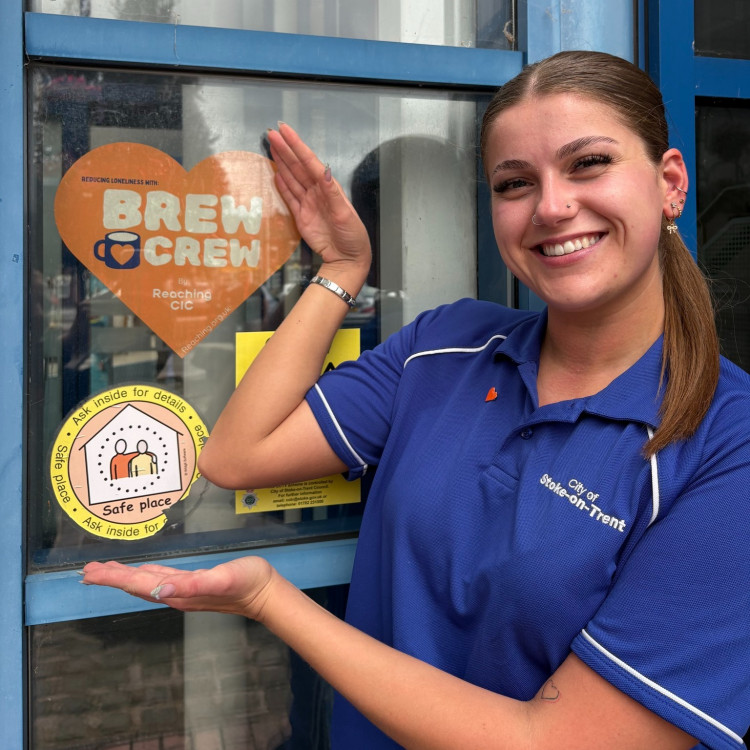 Brew Crew window sticker at Dimensions cafe (image via Reaching CIC) Brew Crew window sticker at Dimensions cafe (image via Reaching CIC)