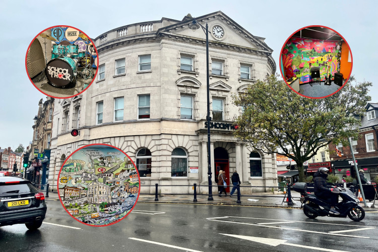 School of Rock London has opened on York Street, Twickenham, transforming the former Barclays Bank (credit: Cesar Medina).