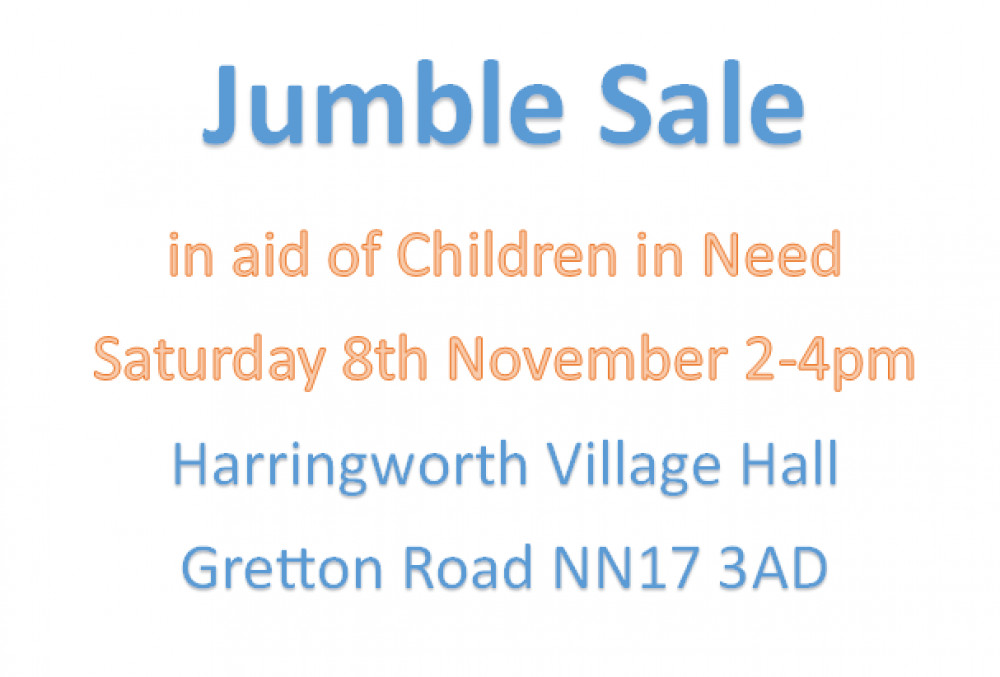CHILDREN IN NEED JUMBLE SALE