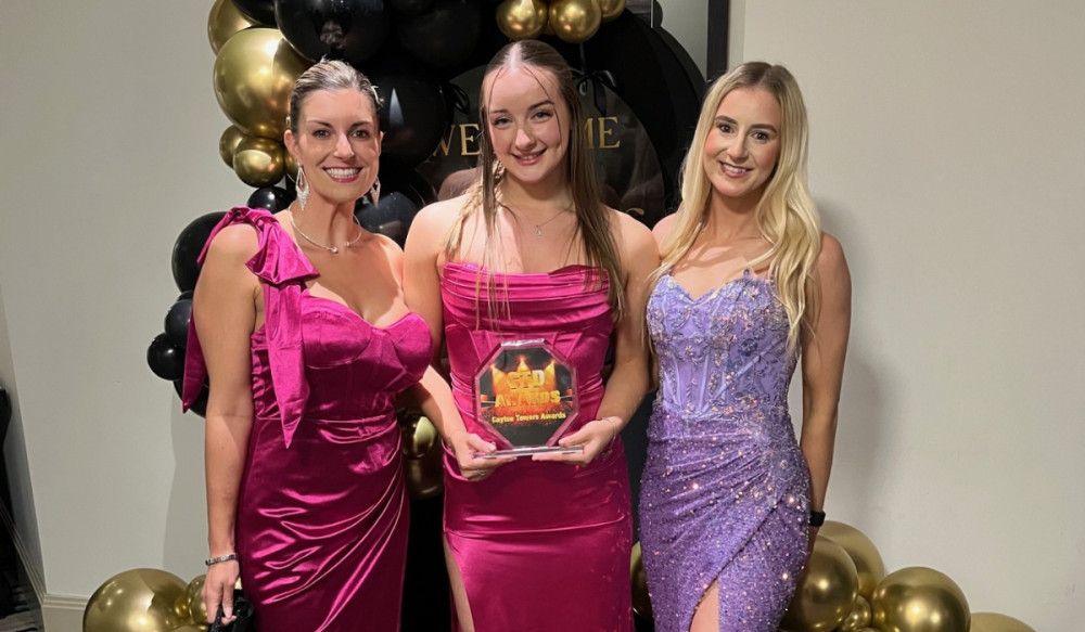 Ella-May, centre, with coaches Vanessa and Bethaney Kimpton Ella-May, centre, with coaches Vanessa and Bethaney Kimpton