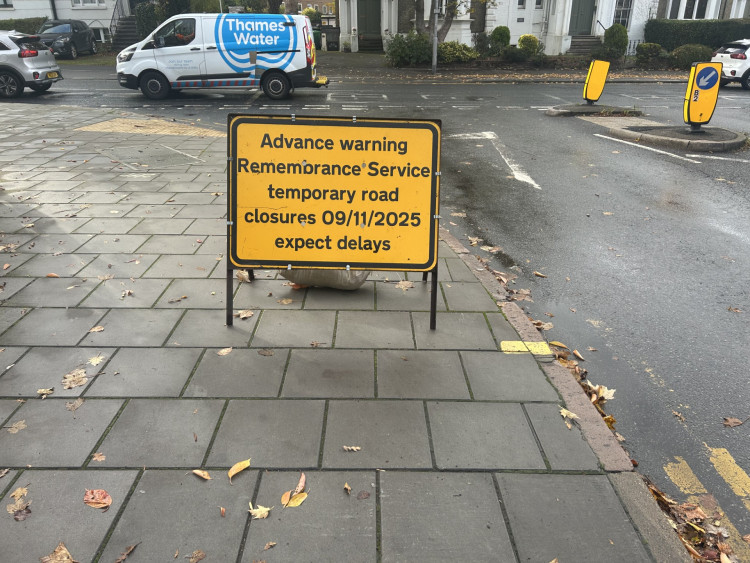 Ewell Road in Surbiton will experience temporary road closures on Remembrance Sunday (Credit: Tilly O'Brien)