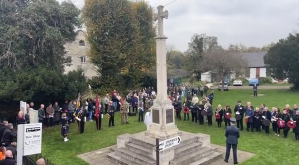 The annual wreath-laying service at St Stephen's Church, Purfleet. 