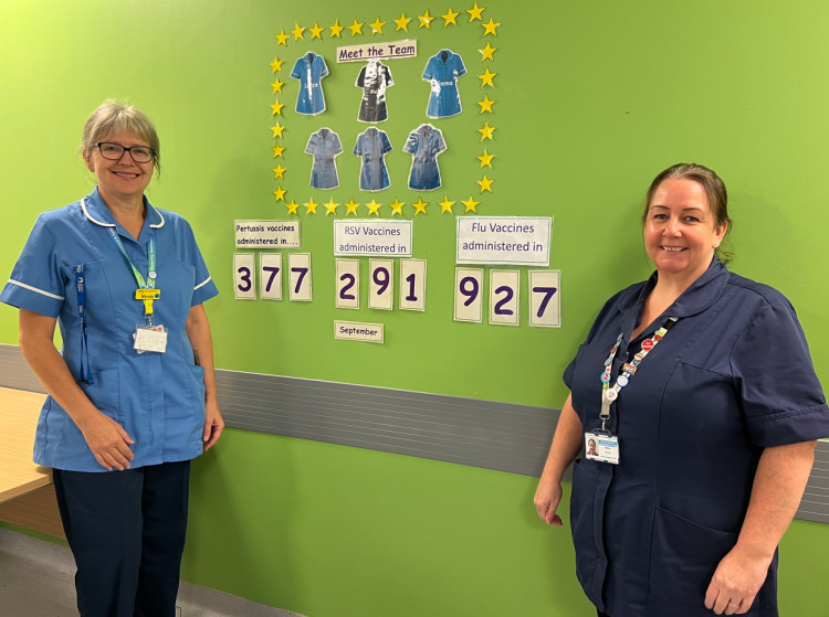 September was a record-breaking month for the UHNM's Maternity Vaccination Service (image via UHNM)