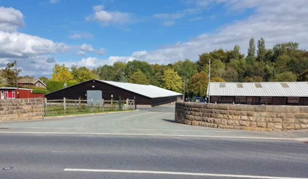 A former storage unit off Holmes Chapel Road could be turned into a padel court business (Credit: Emery Planning)