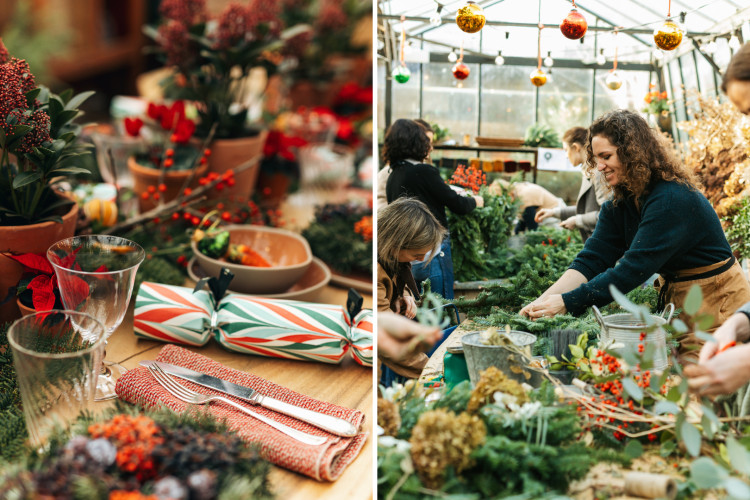 Petersham Nurseries in Richmond transforms into a festive haven with seasonal workshops, artisan hampers and a bespoke Christmas tree decorating service (credit: Petersham Nurseries).