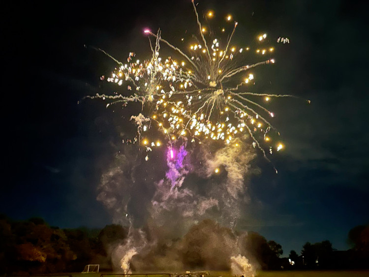 The fireworks display was set up and operated by Black Lab Events and Fireworks, who produced a 15-minute display of over 120 fireworks (Photo: Jonathan White).