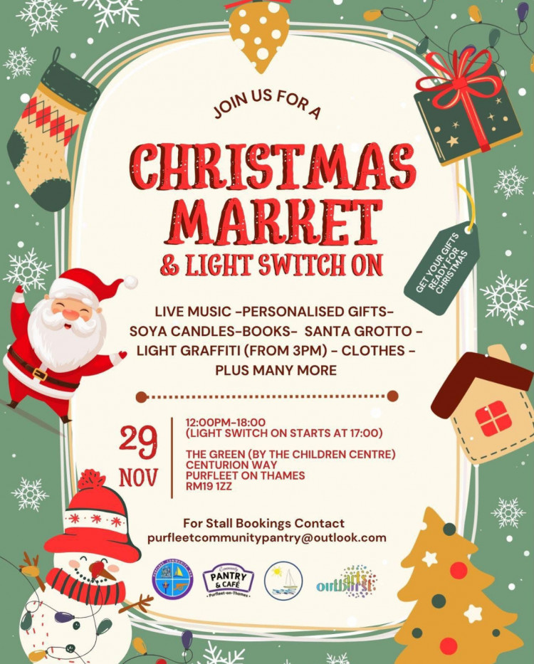 Christmas Market and Light Switch On