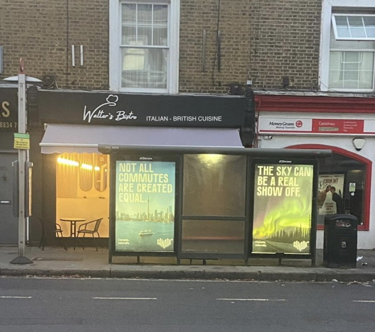 Walter’s Bistro on Castelnau, says the Lonsdale Road bus stop blocks his restaurant’s frontage and has led to damage from disruptive passengers (credit: Walter's Bistro).