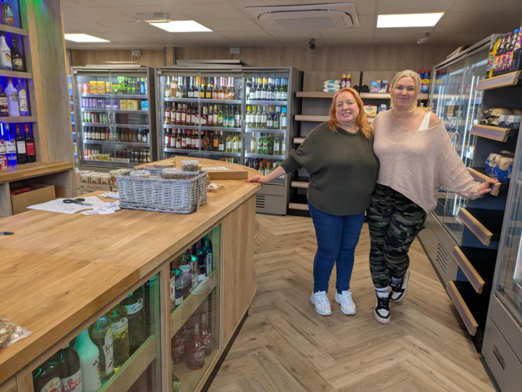 Bargain Booze Rode Heath owner, Jenny Baty, with manager Becki Wardell. (Photo: Nub News)