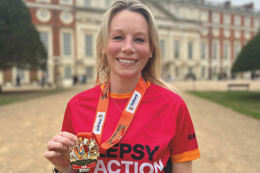 Sally Taylor, a Richmond local and Epilepsy Action trustee, ran the Hampton Court Palace 10k to help mark the charity’s 75th anniversary (credit: Image supplied).