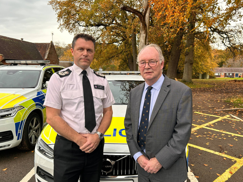 Chief Constable Alex Franklin-Smith with Police and Crime Commissioner Philip Seccombe (image supplied)  
