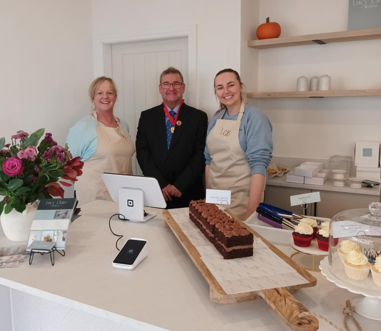 Cllr Murrae Blair-Park visited the new shop on opening day (Photo: Ashby Town Council)