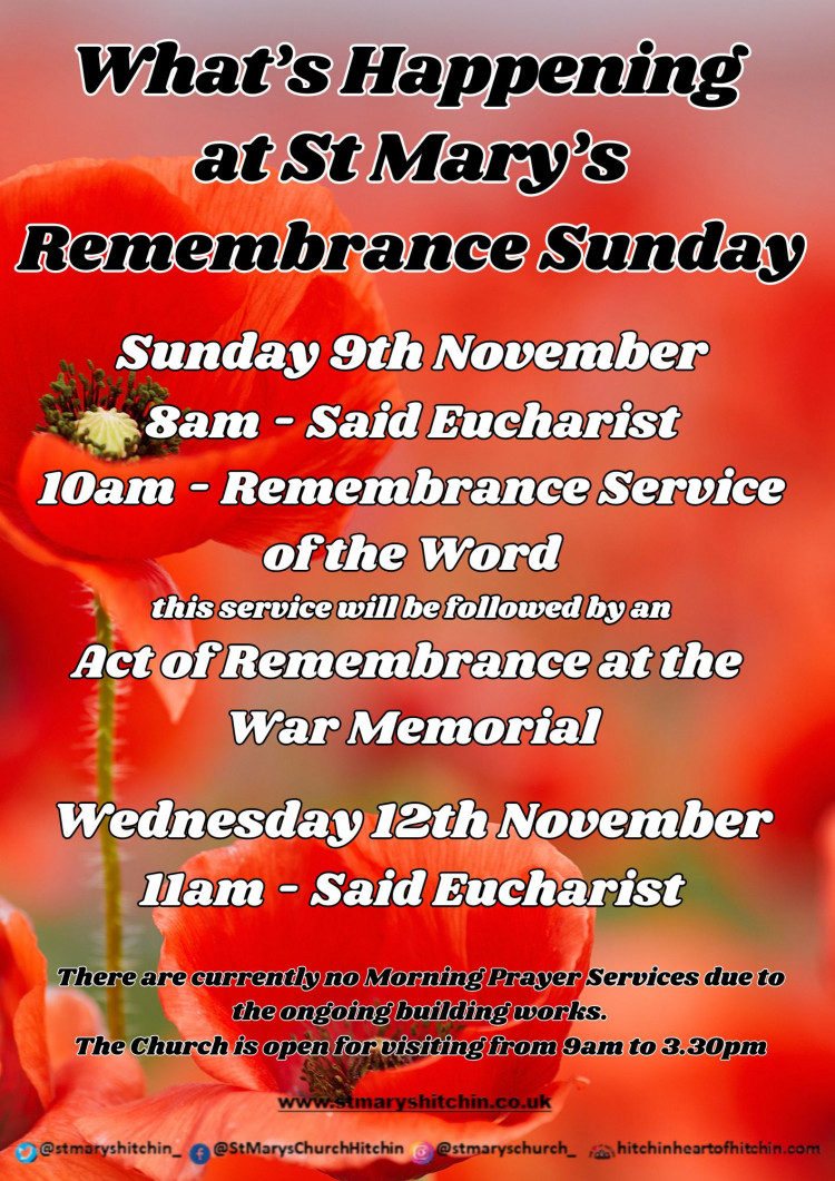 St Mary's Services & opening times thids week