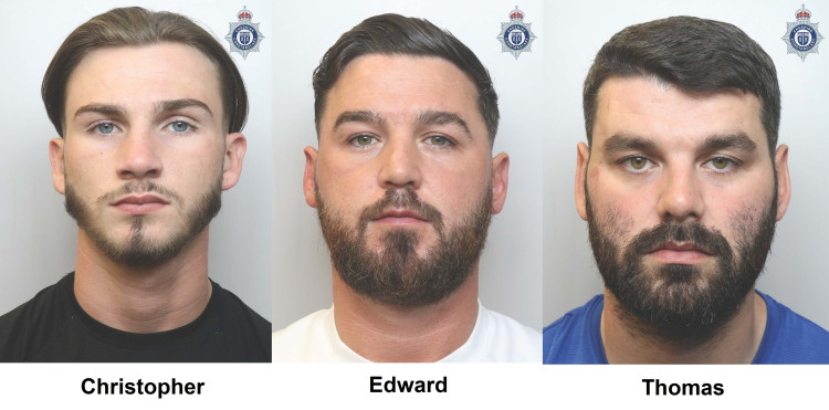 Christopher Stokes, 19, Edward Stokes, 26, and Thomas Stokes, 29, appeared at Chester Crown Court on Thursday 6 November (Image via: Cheshire Constabulary)