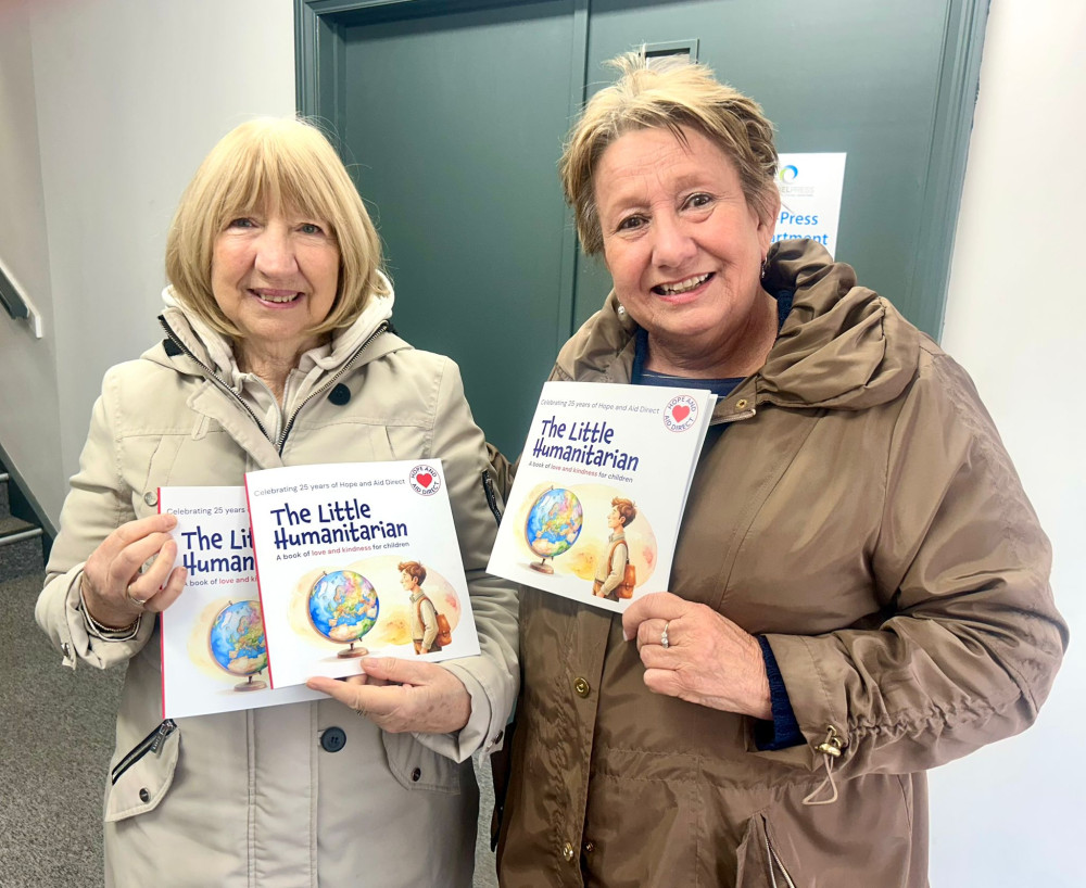 Author of The Little Humanitarian Karina Meachin (right) with Hope and Aid Direct volunteer, Fran (Credit: Karina Meachin)