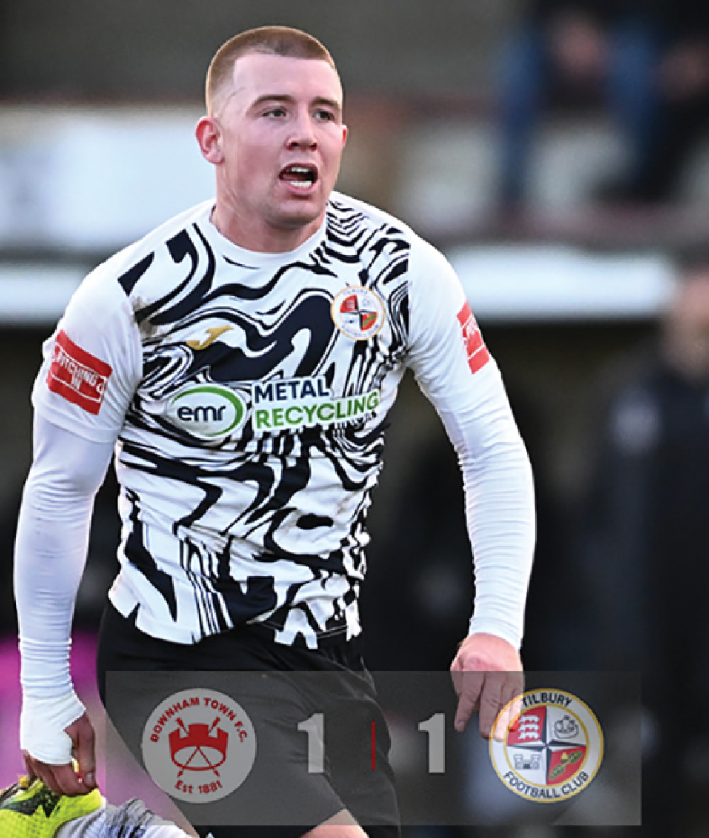 Tobias Braney got his first goal for Tilbury. Picture by Paul Bocking. InFocus Photos.