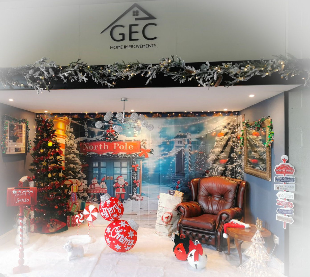GEC Home Improvements have unveiled a winter wonderland at their Macclesfield showroom (Credit: Nub News)