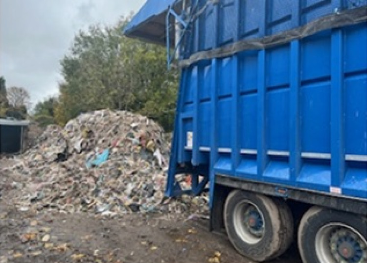 Staffordshire Police said the waste was deposited by a stolen HGV which arrived in Talke on 29 October (image via Staffordshire Police)