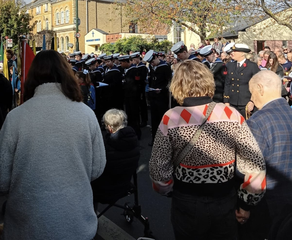 Hundreds attended Teddington’s Remembrance Sunday commemorations yesterday (James Bools)