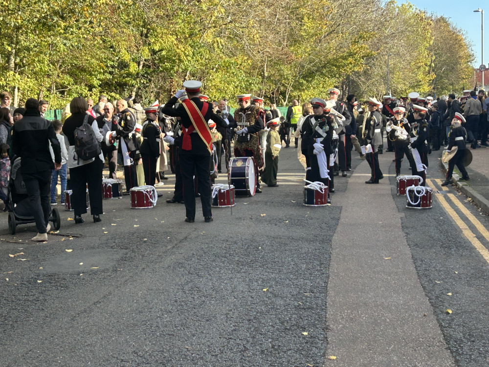 The Royal British Legion Marching Band led Surbiton's Remembrance Sunday parade (Credit: Tilly O'Brien)