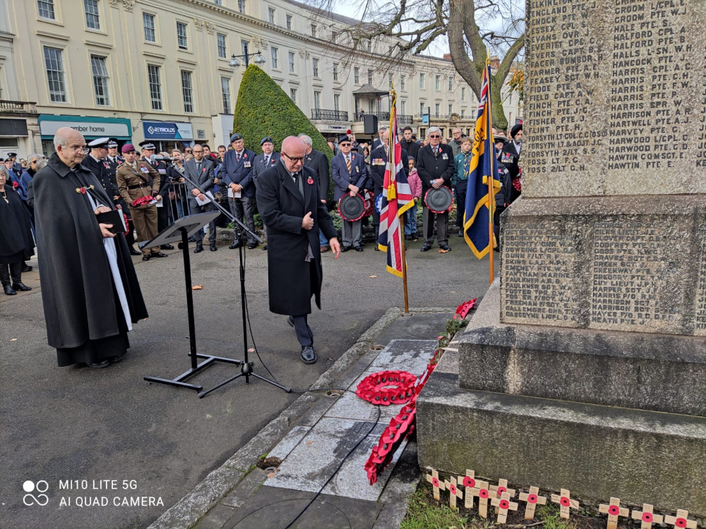 MP Matt Western on Remembrance Sunday in Leamington (image supplied) 