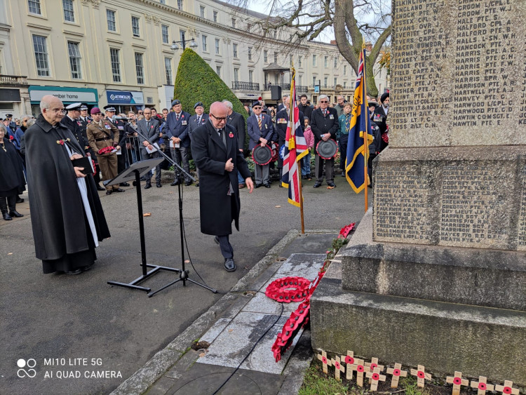 MP Matt Western on Remembrance Sunday in Leamington (image supplied) 