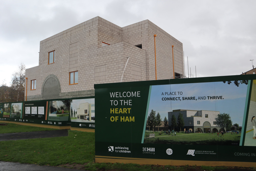 Richmond Council, RHP and Hill Group marked the topping out of the first residential block at Ham Close (credit: RHP).