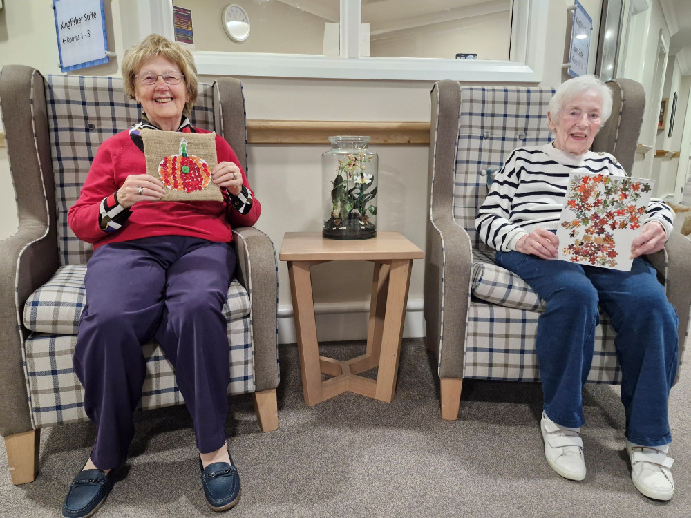 Residents Marjorie Benson and Prudence Shepheard-Walwyn have been encouraging the community to upcycle old items (Image supplied)