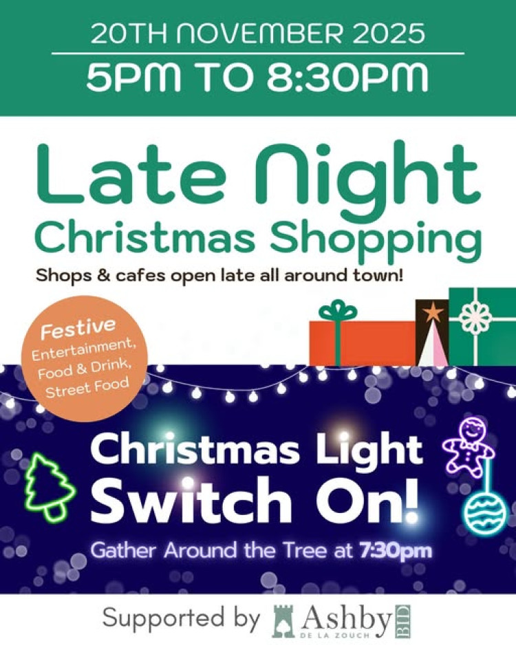 Late Night Christmas Shopping and Christmas Light Switch On