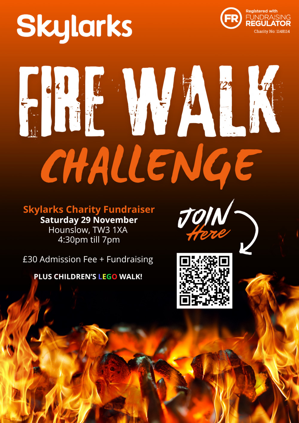Skylarks Firewalk Fundraising Event