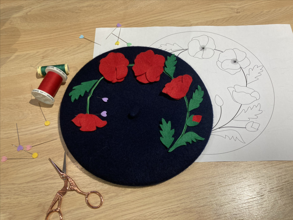 Beret crafternoon at The Poppy Factory