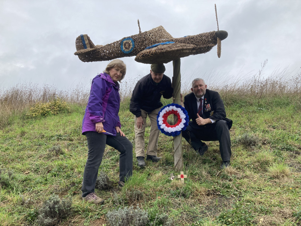 Restored willow spitfire with Oakham in Bloom (Photo: Oakham in Bloom)