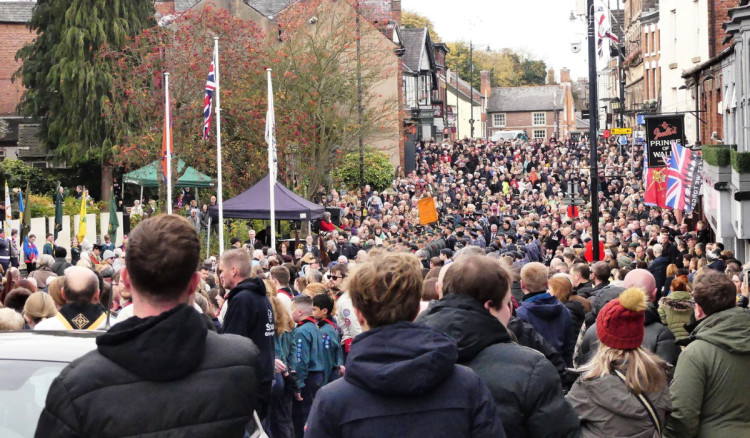 Record numbers turned out for Congleton's annual Remembrance Sunday parade and service (Credit: CTC)