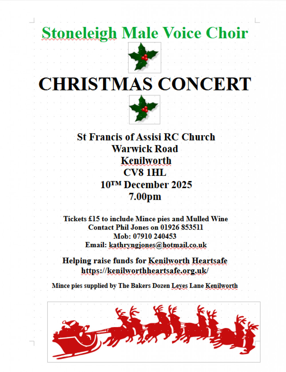 Stoneleigh Male Voice Choir Christmas Concert