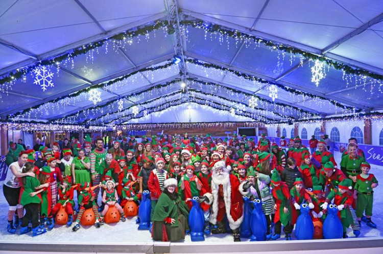 Clarks Village launched its Christmas season with a record-breaking elf skate on 7 November, featuring 193 skaters. (Photo: Supplied) 