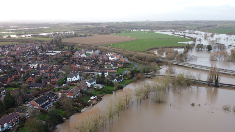 Flooding at the start of this year (image via Warwick District Council)