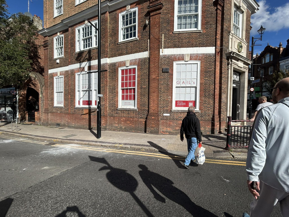 The former Lloyds bank on Surbiton's Claremont Road is currently being transformed into a Gail's bakery (Credit: Tilly O'Brien)