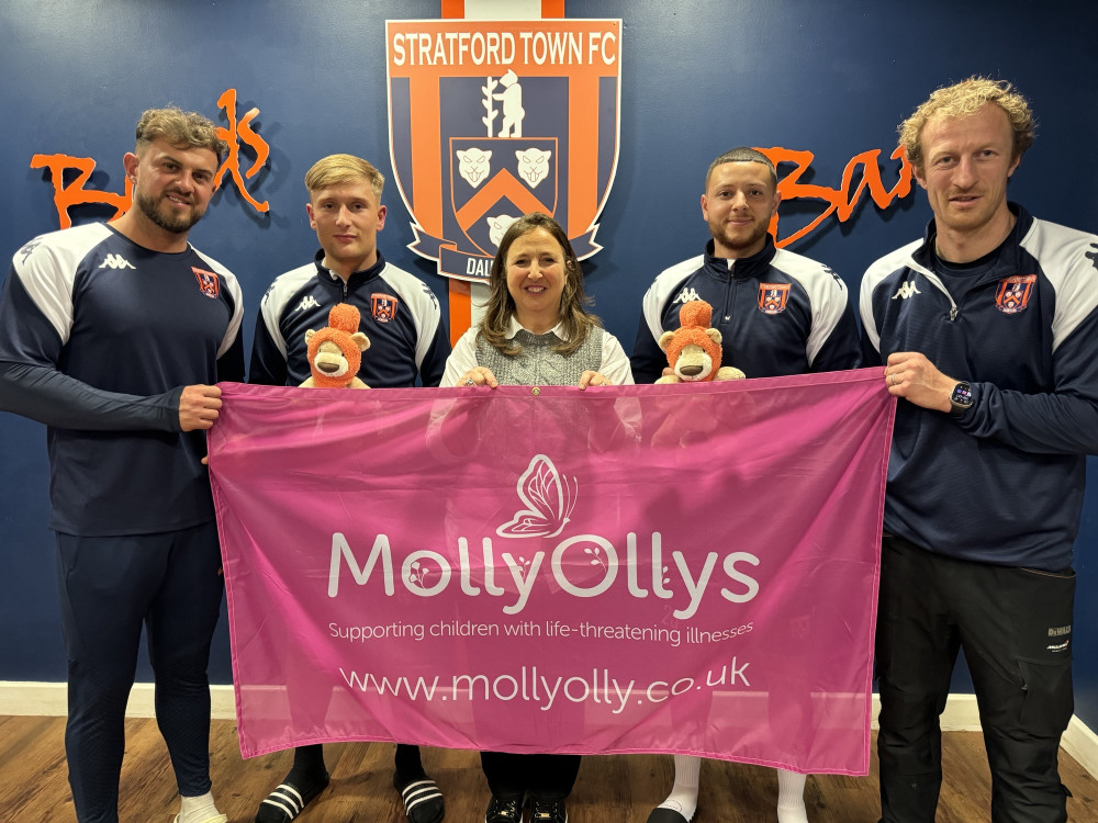Stratford Town FC partners with Warwick charity Molly Ollys for a Christmas campaign (image supplied) 