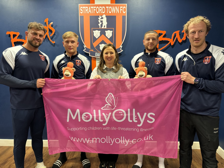 Stratford Town FC partners with Warwick charity Molly Ollys for a Christmas campaign (image supplied) 