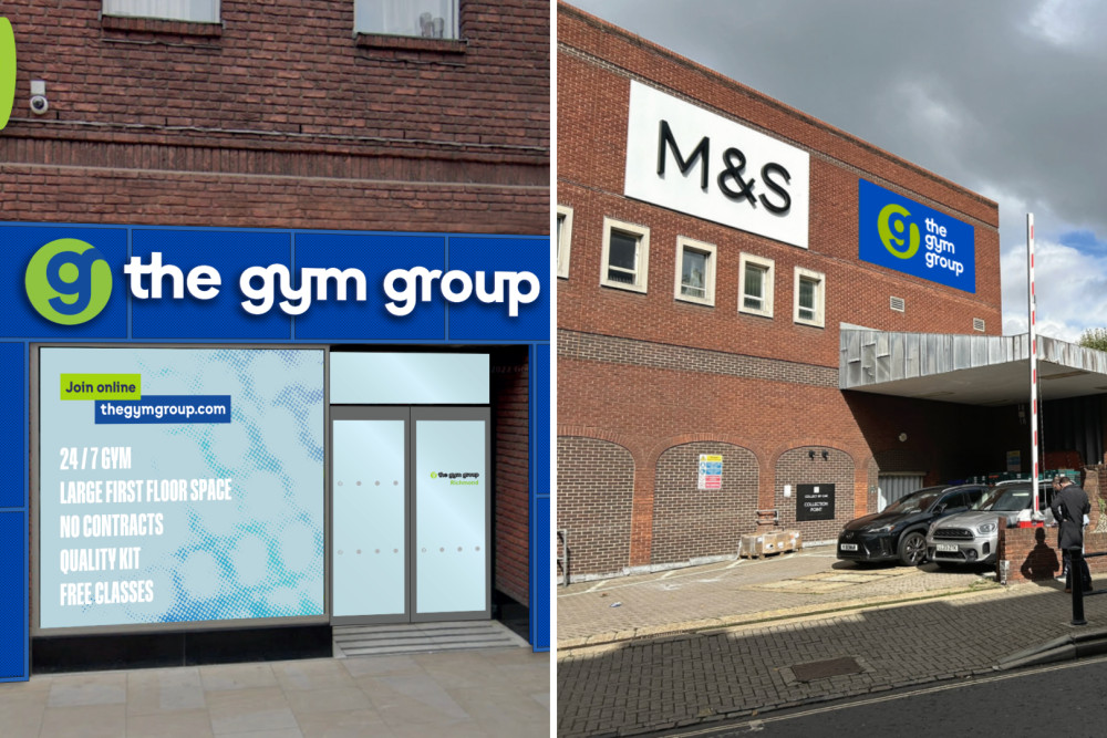 An artist impression of the proposed signage from The Gym Group on 10 George Street, Richmond (credit: Planning application).