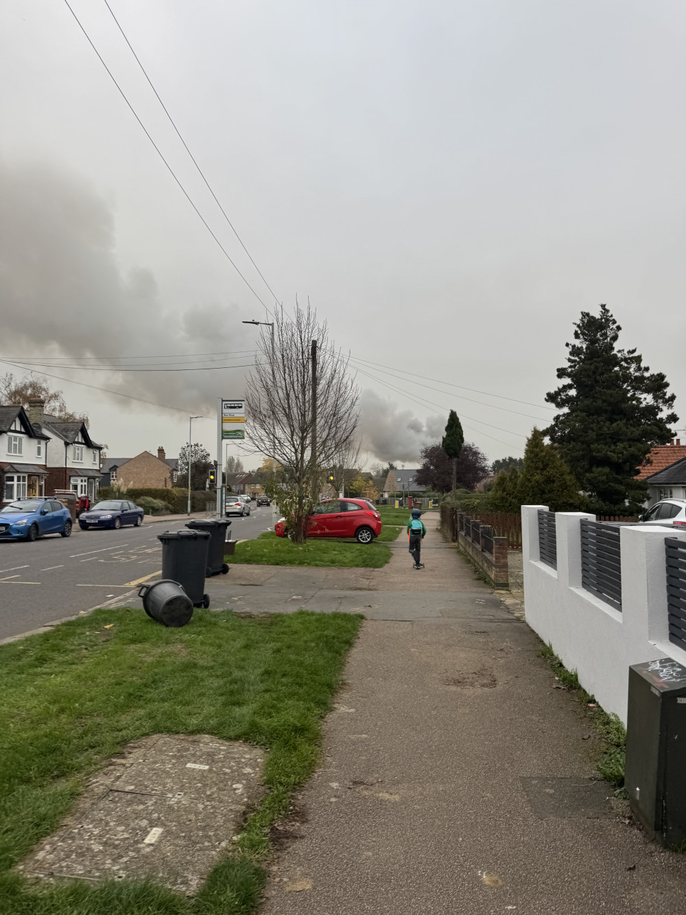 Smoke rises from a fire on the industrial estate last year 