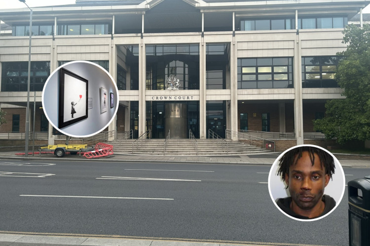 At Kingston Crown Court on Friday, 14 November, Larry Fraser was sentenced to 13 months imprisonment for stealing a Banksy painting worth £270k (Credit: Tilly O'Brien/ Met Police) 